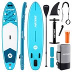 Hotsee 10' Inflatable Stand up Paddle Board 6'' Thick SUP Paddle Board with Accessories for Fishing, Non-Slip Deck, Double Action Pump