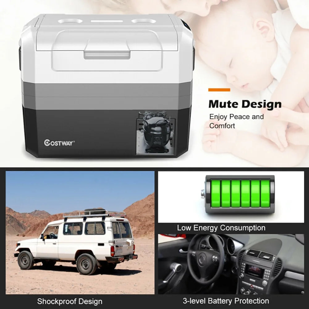 Aimee Lii 58 Quart Portable Electric Camping Car Cooler, Travel Cooler, Outdoor Picnic Camping Equipment for Camping Hiking Traveling