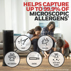 Honeywell Air Genius 5 Air Purifier with Washable Filter, Large Rooms, 250 sq ft, Black, HFD320