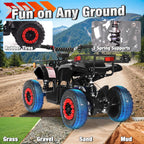 ATV for Kids, 36 Volt Ride on Toys, 500w Motor Quad Bike for Big Kids, Power Car Wheel with Metal Frame, Speed Control, Suspension, Black