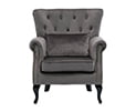Guyou Mid Century Accent Chair Modern Button Tufted Armchair Wingback Club Chair Velvet Single Sofa Lounge Chair with Pillow for Living Room Bedroom, Teal Blue