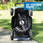 HART 40-Volt 20-inch Cordless Brushless Push Mower Kit, (1) 6.0Ah Lithium-Ion Battery