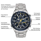 Citizen Men's Eco Drive Blue Angels World Chronograph AT Watch AT8020-54L