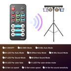 DJ Lights with Stand, 24PCS+8PCS RGBW Party Bar Light Set,Sound Activated LED Stage Lighting for Disco Wedding Halloween Christmas
