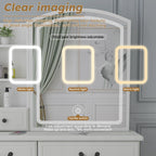 Wohh MDF Makeup Vanity with LED Mirror, Dressing Table and 5 Drawers, White