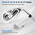 Costway Men's Complete Golf Clubs Package Set 10 Pieces Includes Alloy Driver