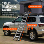 KFFKFF Hard Shell Rooftop Tent, Naturnest Model for 2-3 People, Includes Thick Mattress and Telescopic Ladder, Waterproof and Windproof, Suitable for Jeep, SUV, Van, and Pickup Trucks