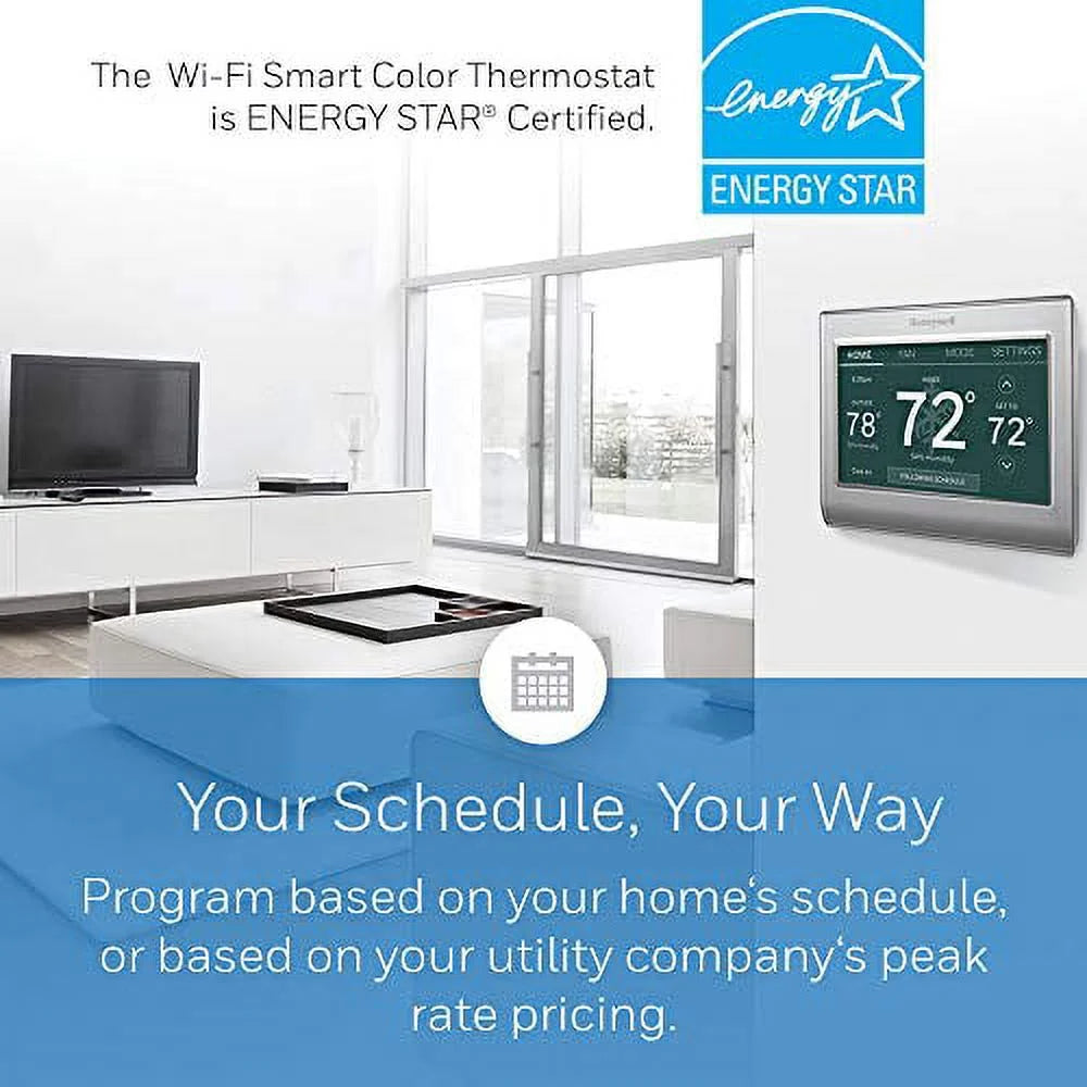 Honeywell Wi-Fi Smart Color Thermostat, 7 Day Programmable,Touch,Alexa Ready