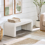 Better Homes & Gardens Juliet Velvet Waterfall Bench, Beige