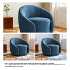 360�� Swivel Accent Chair for Living Room, Boucle Barrel Armchair Single Sofa Chair Reading Chair, Sage Green