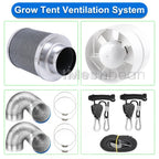 iMeshbean 48" x 48" x 80" Grow Tent Kit with Full Spectrum LED Plant Growth Lamp, Air Ventilation Filter System & Thermostat