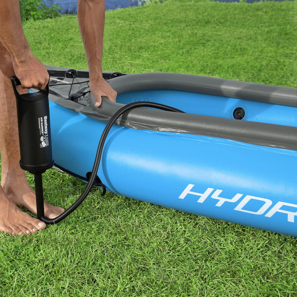 Hydro-Force Cove Champion X2 Inflatable Kayak - Two-Person Kayak Set (10’10” Long)