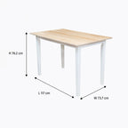 Mainstays 5-Piece Dining Set, 1 Table and 4 Chairs, White, MDF and Rubberwood, Indoor, 46" L x 29" W x 30" H Table