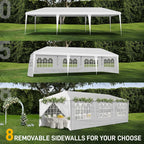 Ktaxon 10'X30'  Pop up Wedding Party Tent Foldable Gazebo W/8 Sidewalls Canopy White