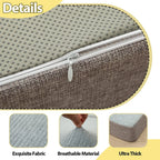 MAXYOYO Foldable Mattress, 6 Inch Foam Trifold Mattress Camping Mattress, Portable Floor Mattress Folding Bed with Washable Cover Cot Folding Mattress for Travel, Van, Guest, Grey, 32x75 Inch