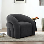 360�� Swivel Accent Chair for Living Room, Boucle Barrel Armchair Single Sofa Chair Reading Chair, Sage Green
