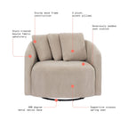 Beautiful Drew Accent Chair by Drew Barrymore, Cream Boucle