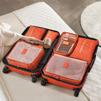 9 Piece Luggage Sets, Hard 20 24 28 inch Luggage with 6 Pieces Organize Bags Travel Suitcases Sets with Wheels, Rose