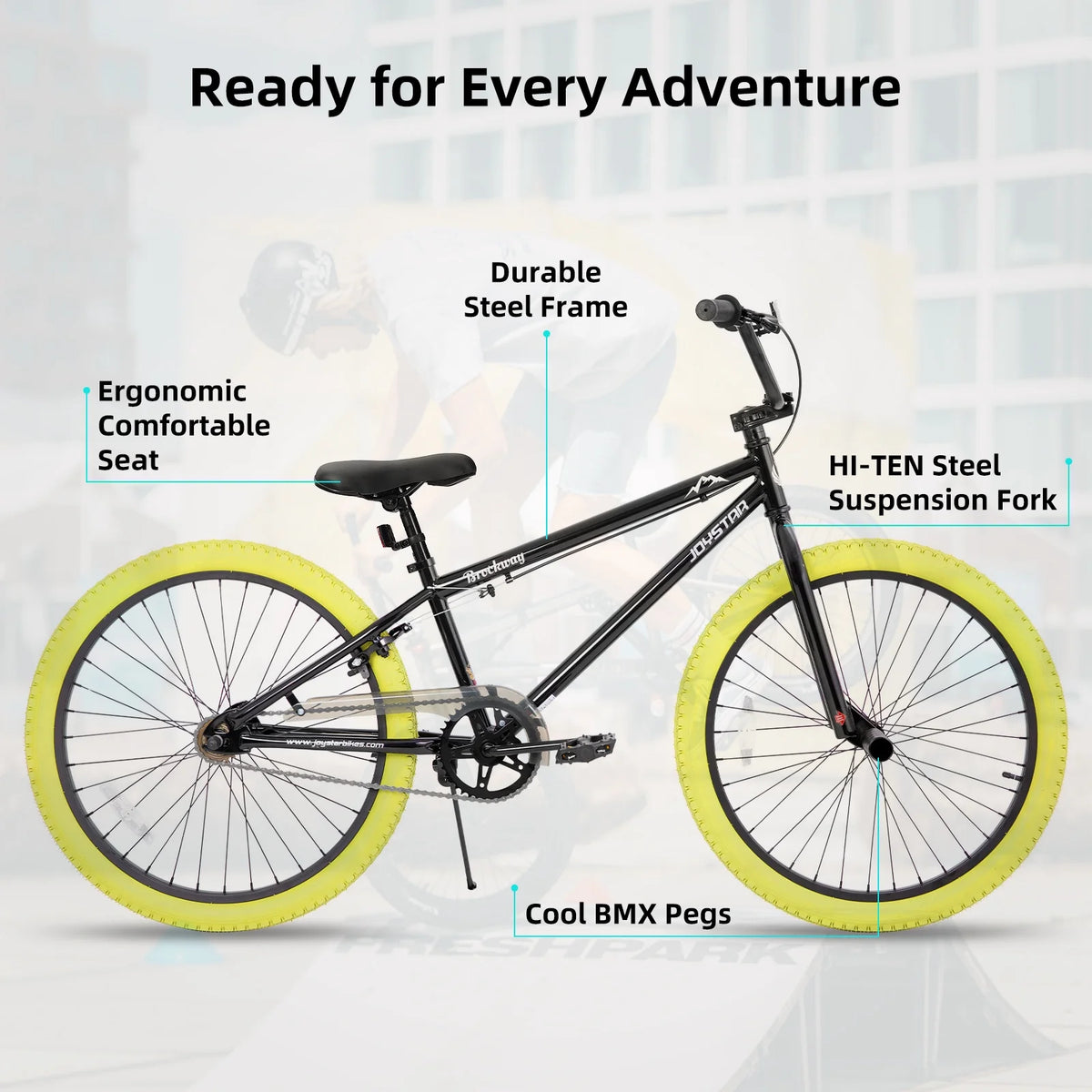 JOYSTAR Brockway Freestyle Kids BMX Bikes 20" Kids Bicycles for 6-11 Years Old Boys Girls, Multiple Colors