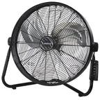 Lasko Max Performance 20" High Velocity Floor Fan, Wall Mount Option, Gray, H20610