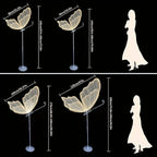 2-Pack Romantic Butterfly Floor Lamp with LED Lights, White & Gold Options, for Wedding, Party, Home Decor, Hanging Chandelier (Multiple Sizes, US Plug)