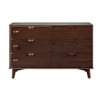 Walker Edison Sonoma 6-Drawer Solid Wood Caramel Dresser