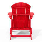 Westintrends Outdoor Folding HDPE Adirondack Chair, Patio Seat, Weather Resistant, Dark Brown