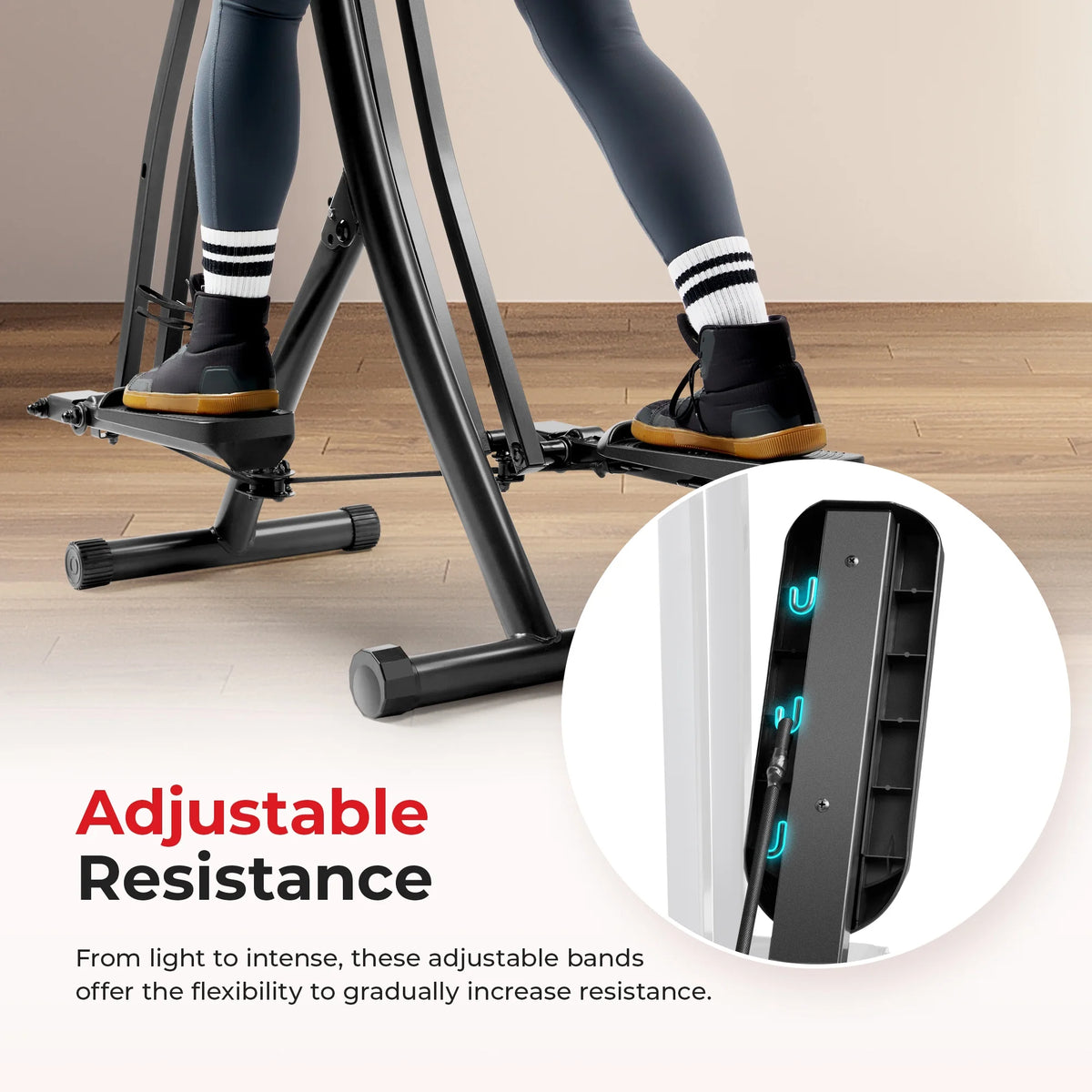 Sunny Health & Fitness Manual Air Walker Elliptical �?30�?Stride, Low Impact, Lightweight, Quiet with Free SunnyFit App