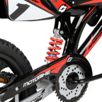 Hyper Bicycles 16" Kids Motobike with Mag Wheels, including training wheels, Black/Red
