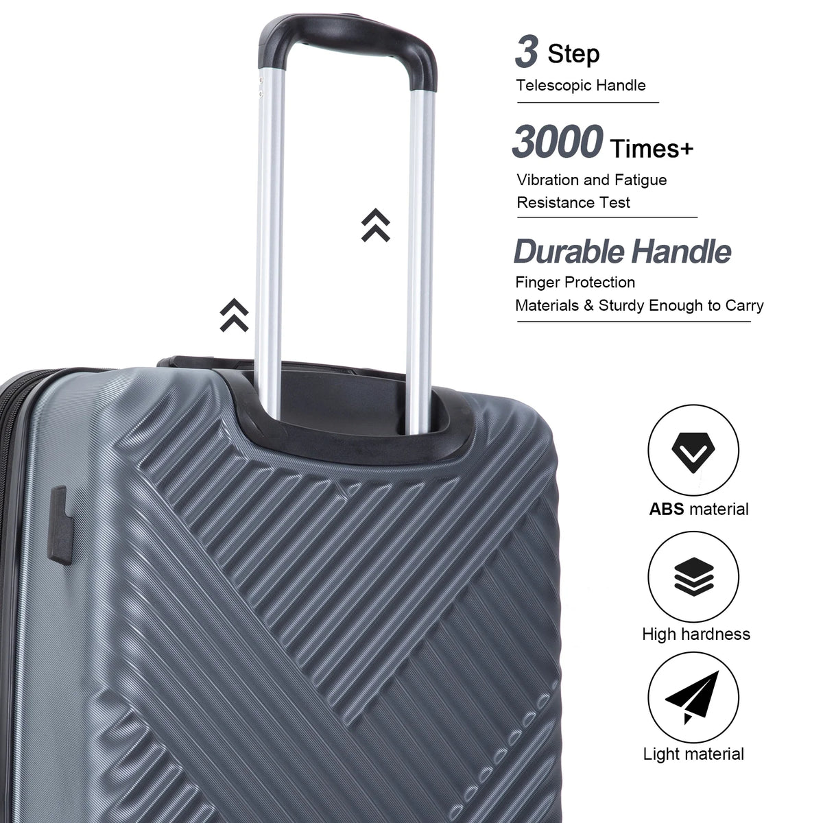 10 Piece Luggage Set Lightweight Suitcase Set with 7PCS Organizer Bags Suitcase with TSA Lock Spinner Wheels(Black)