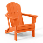 Westintrends Outdoor Folding HDPE Adirondack Chair, Patio Seat, Weather Resistant, Dark Brown