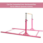 Costway Kids Gymnastics Parallel Bars Double Horizontal Bars Adjustable Width Height
