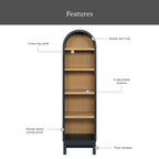 Better Homes & Gardens Juliet Narrow Arch Bookcase, Deep Green and Light Honey