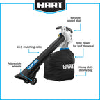 HART 40V Cordless Leaf Vacuum Kit, (1) 4.0Ah Lithium-Ion Battery