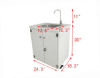 Cabinet Portable Sink Self Contained Hand Wash Station Mobile Sink Water Fountain Water Supply 110V/12V Powered Built-in Pump Water Jugs NOT included 24 X 18 X 30" CABINET SIZE 10094