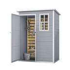 Uforic Resin Outdoor Storage Shed, 5x3 FT with Floor All-Weather Resin Storage Shed with Lockable Door & Window, Waterproof