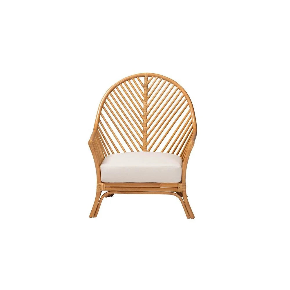 bali & pari Lisabon Bohemian Light Honey Rattan Arm Chair