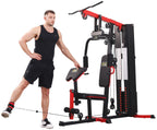 Fitvids LX750 Home Gym System Workout Station with 330 Lbs of Resistance, 122.5 Lbs Weight Stack, One Station, Comes with Installation Instruction Video, Ships in 5 Boxes