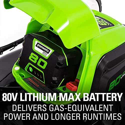 Greenworks Pro 80V 21-Inch Brushless Self-Propelled Lawn Mower, 4Ah Battery Included MO80L410