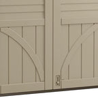 Suncast 34 Cubic ft Horizontal Compact Outdoor Storage Shed, Sand
