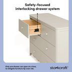 Storkcraft Casablanca 6 Drawer Nursery Dresser, Sage
