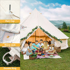Dextrus Camping Tent with Stove Jacks & Windows for Outdoor Family Party, Camping, Picnic, Barbecue