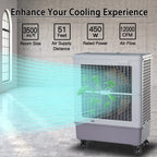 YougetTech 37'' Portable 3000CFM Evaporative Air Cooler