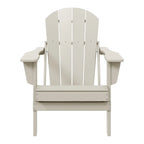 Westintrends Outdoor Folding HDPE Adirondack Chair, Patio Seat, Weather Resistant, Dark Brown