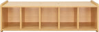 Tot Mate Children's Book Bench Cubby Storage for Classroom, 46" Wide, 5 Cubbies, Wooden, Maple, RTA