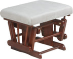 AFG Alice Glider and Ottoman with Pillow. Espresso Finish with Beige Cushions