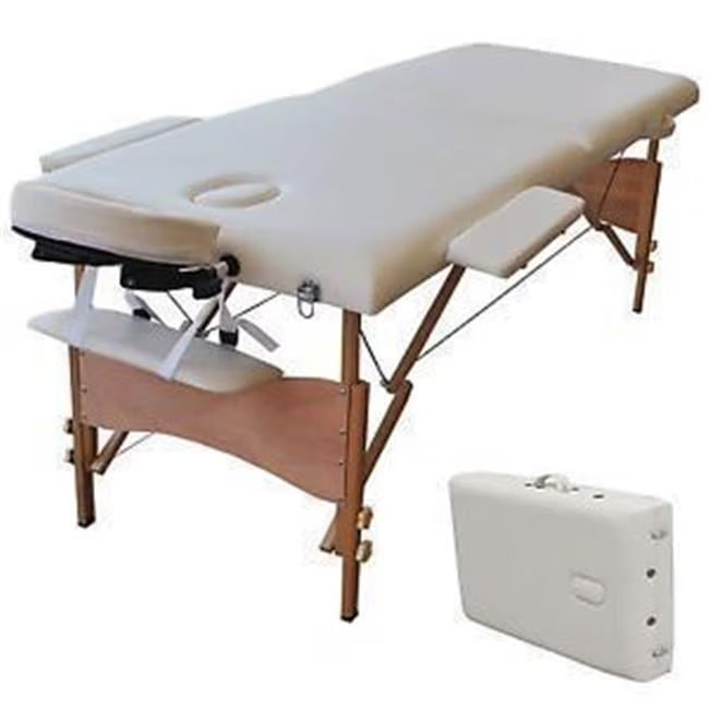 84 in. Massage Table Portable Facial Spa Bed Tattoo with Free Carry Case, Black