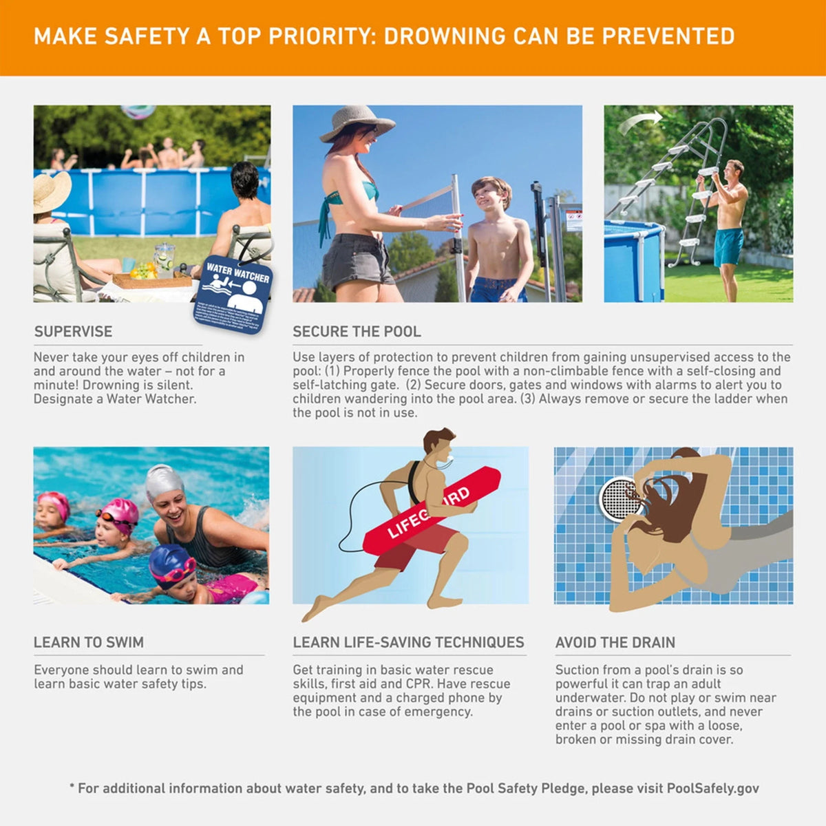 Intex 28205EH 8' X 20" Rust Resistant Durable Steel Frame Swimming Pool