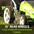 Greenworks 13 Amp 21-inch Corded Electric Walk-Behind Push Lawn Mower, 25112