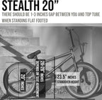 Elite BMX Bicycle 20�� Freestyle Bike - Stealth Blue Purple Ideal for Ages 7 to 18 Years